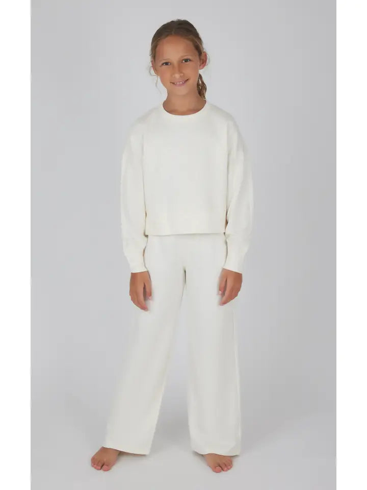 Youth Girls Crew Pullover & Pants Set