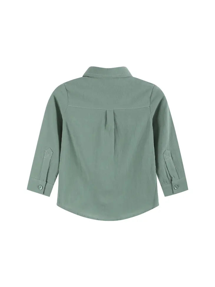 Sage Green Mallard Boys Dress Shirt