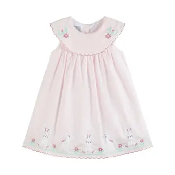 Baby Girl Pink Fuzzy Bunnies Dress
