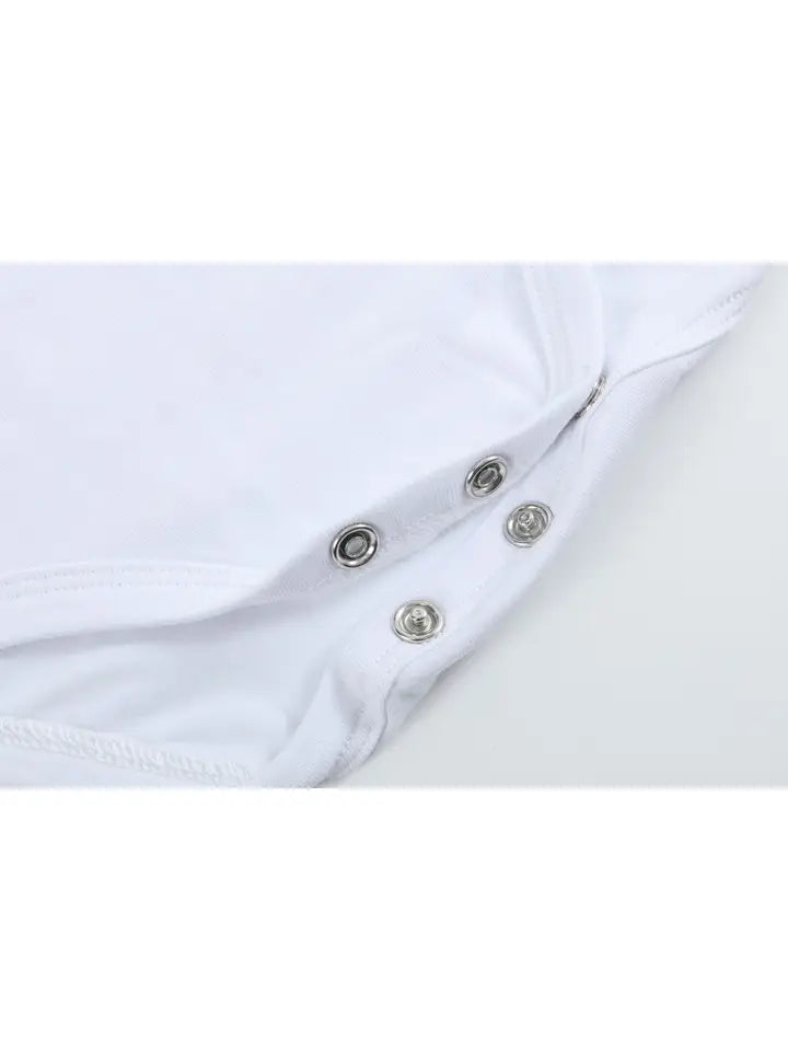 White Collar Baby Romper Short Sleeve