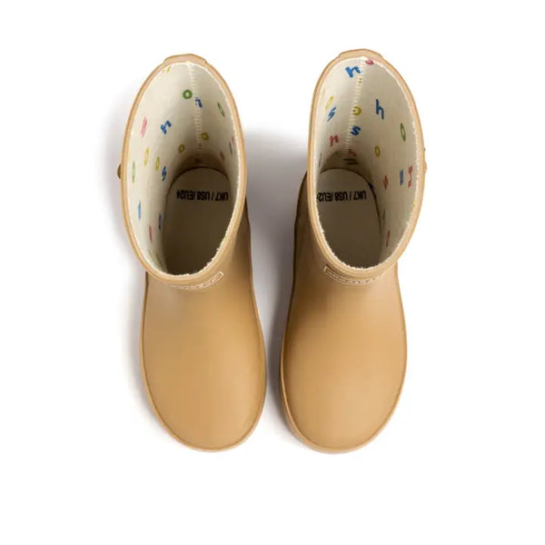 Toddler & Youth Kids Tan Waterproof Rain Boots