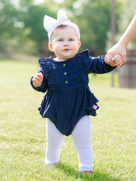 Baby Girls Corduroy Waterfall Bubble Romper