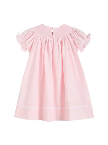 Light Pink Daisy Smocked Bishop Dress