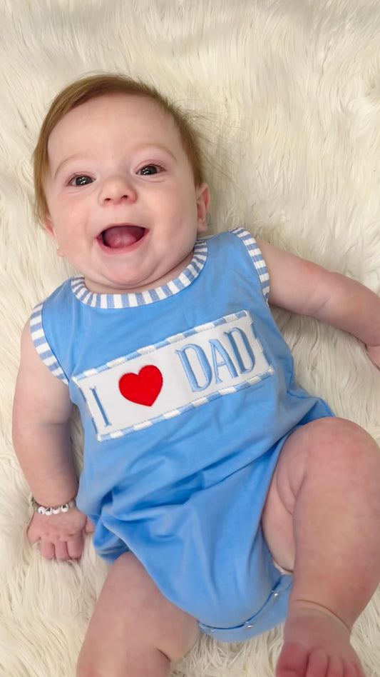 Baby Boy "I Love Dad" Romper