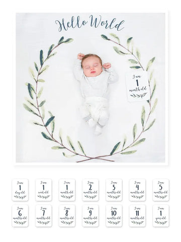 Baby's 1st Year Swaddle & Milestone Cards