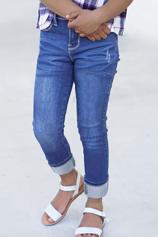 Regular Fit Stretch Jeans With Pocket Distress