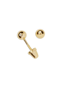 14K Gold-Plated Ball Stud Earrings for Baby & Kids