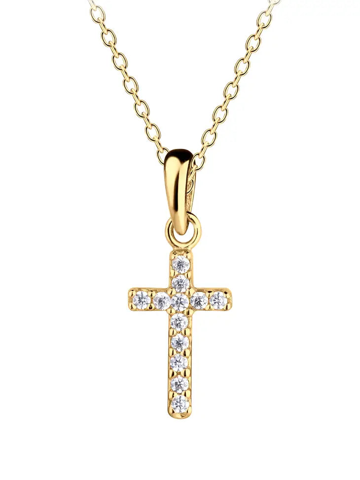 14K Gold-Plated Kids CZ Necklace