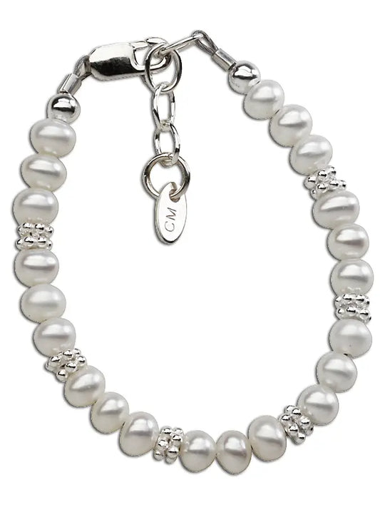 Victoria- Sterling Silver Pearl Bracelet