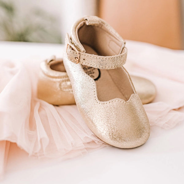 Gold Glitter Ballet Shoe