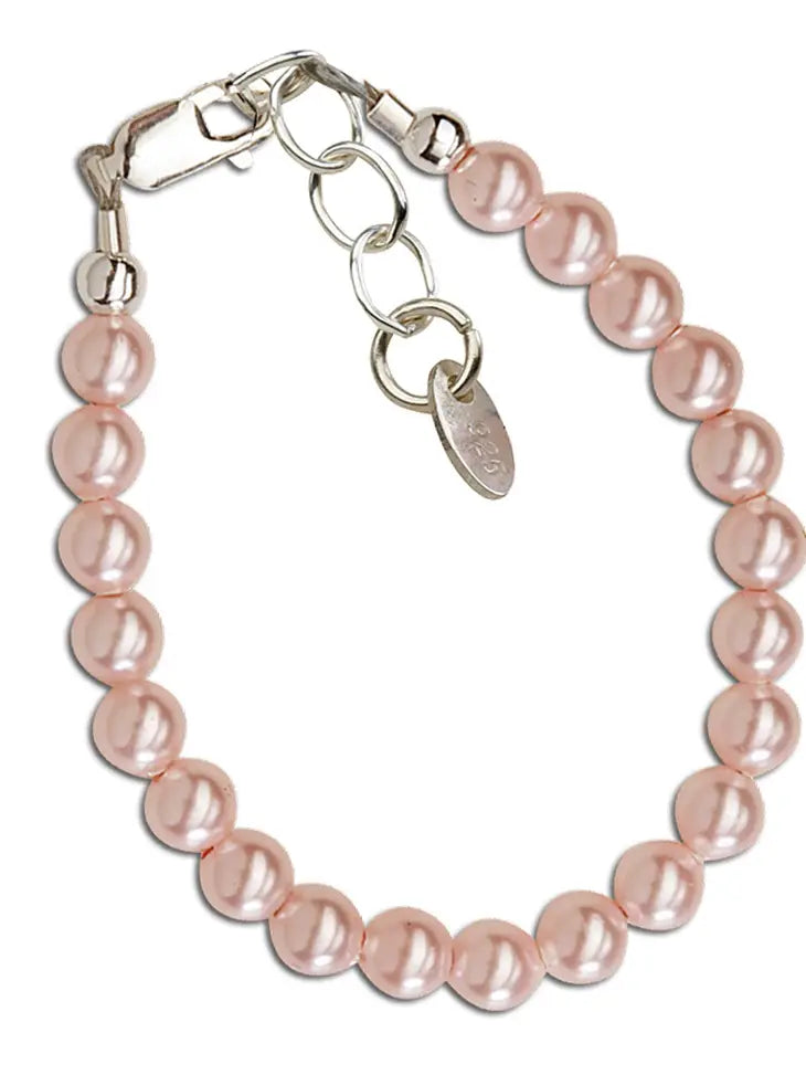 Sterling Silver Pink Pearl Baby & Children's Bracelet