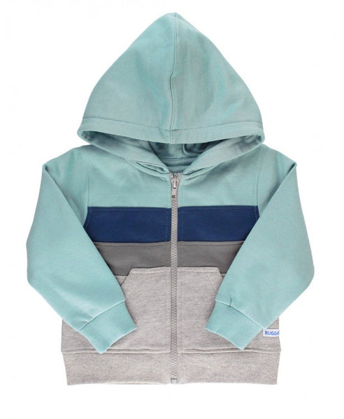 Antique Blue Color Block Hoodie