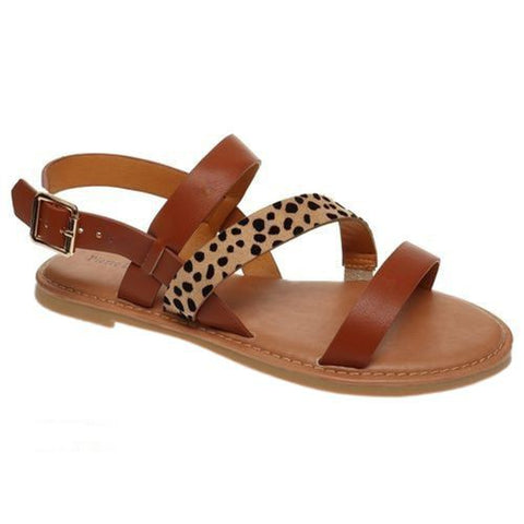 Brown and Cheetah Sandals