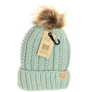 C.C. Beanie Fuzzy Lined Fur Pom (Kids)