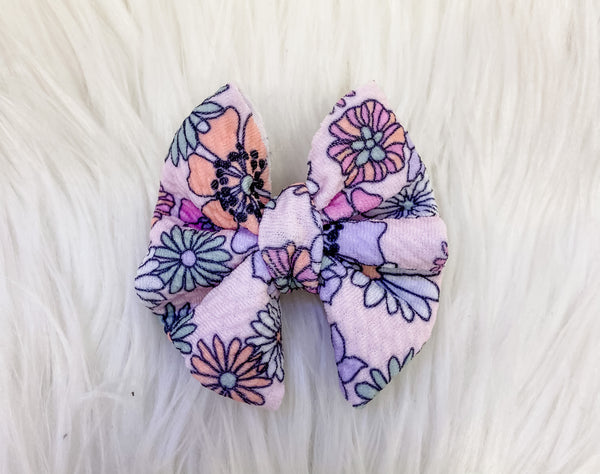 Lavender Floral Bows - OCD Blessings