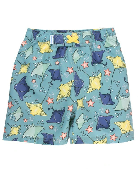 Rugged Butt Starfish and Stingrays Swim Trunks