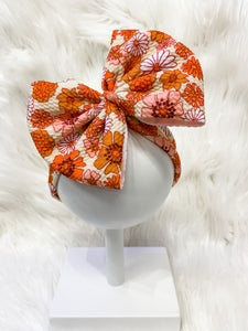 Orange Floral Headbands - OCD Blessings