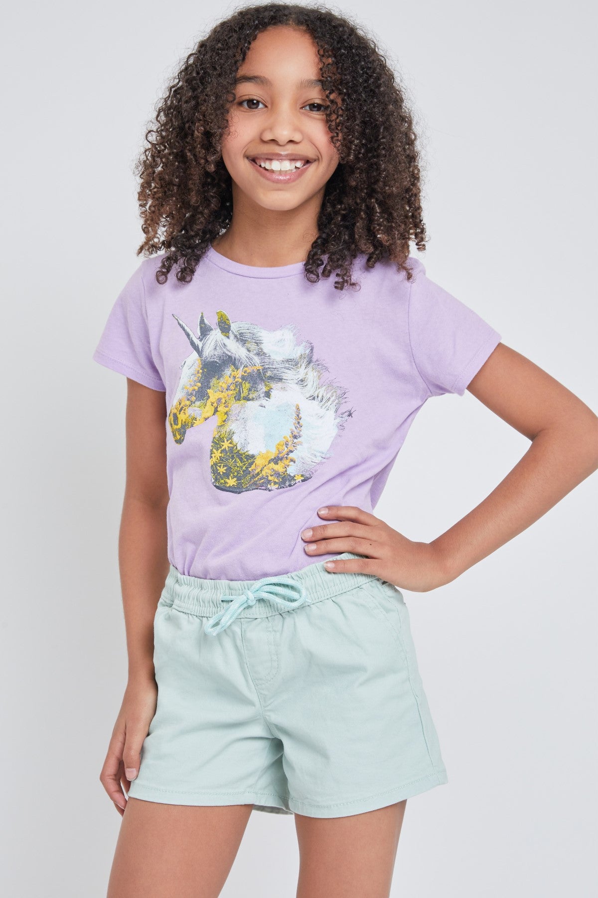 YMI Color Jogger Drawstring Shorts