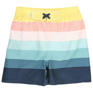 Rugged Butt Island Stripe Swim Trunks