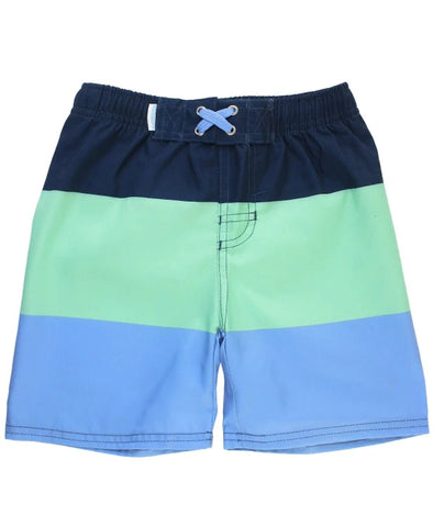 Rugged Butt Mint and Blue Color Block Swim Trunks