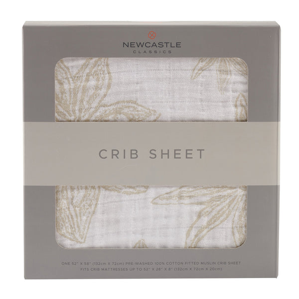 Newcastle Classics Natural Cotton Muslin Crib Sheet