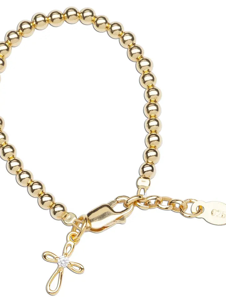 Lenox - 14K Gold Plated Cross Baby & Children's Bracelet