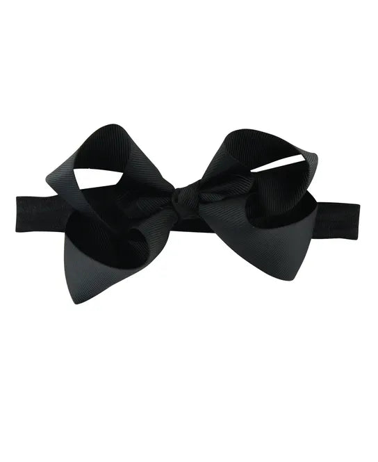 Ruffle Butts Black Bow Headband