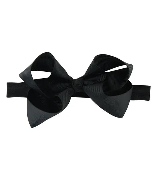 Ruffle Butts Black Bow Headband