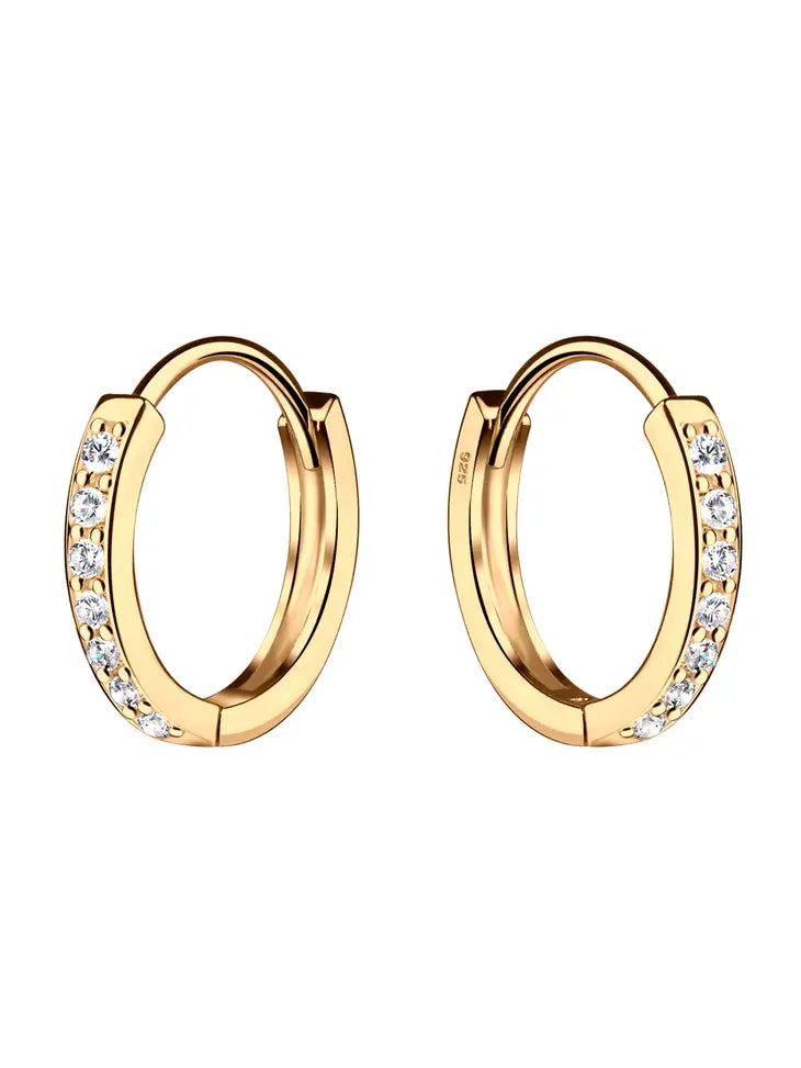 14K Gold-Plated Huggie Hoop Earrings