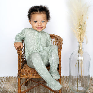 Emerson and Friends Bamboo Baby's Breath Footed Onesie