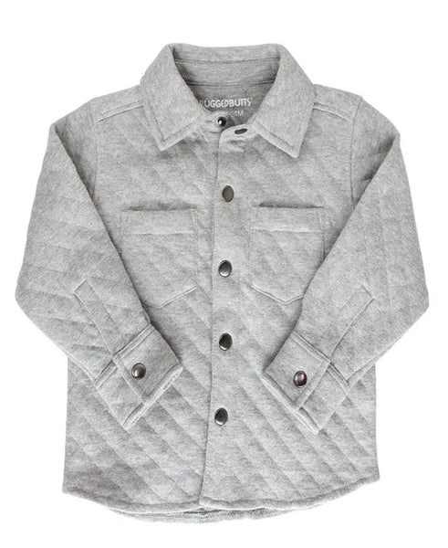 Heather Gray Quilted Knit Shirt