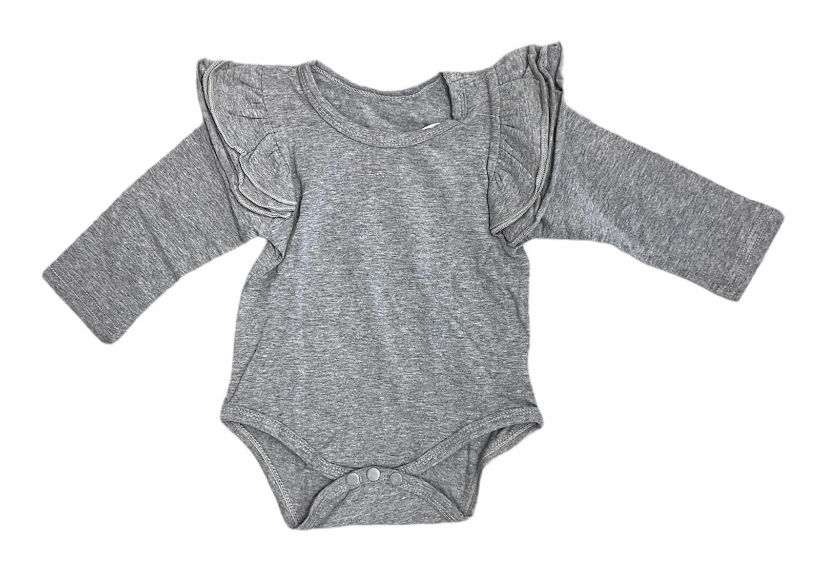 Long Sleeve Onesie with Ruffled shoulders