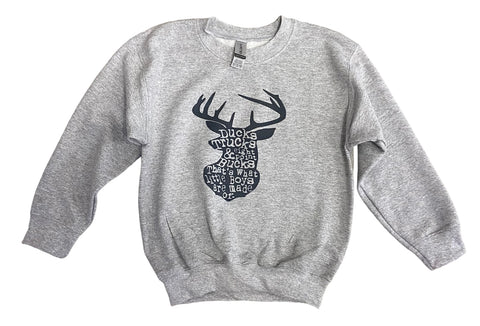 "Ducks, Trucks, and Bucks" Graphic Sweatshirt