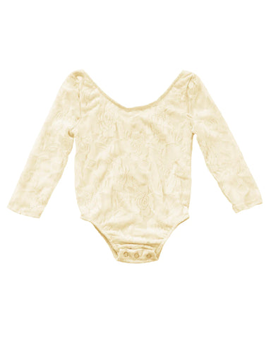 Lana Lace Leotard - Cream Meringue