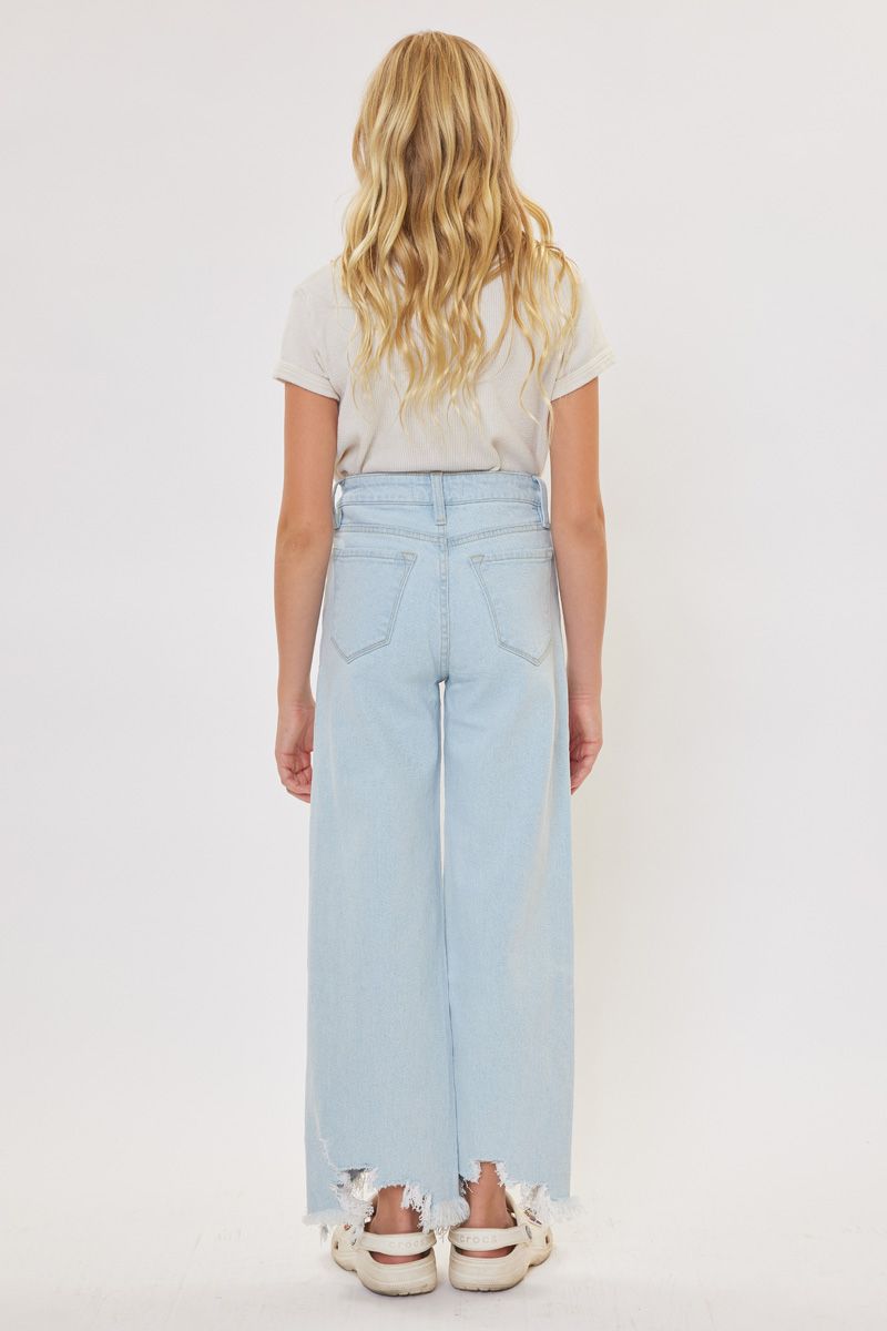 KanCan Girls High Rise Wide Leg Jean